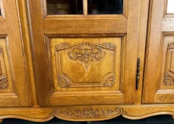 Pamono French Louis XIV Style Oak Display Bookcase New