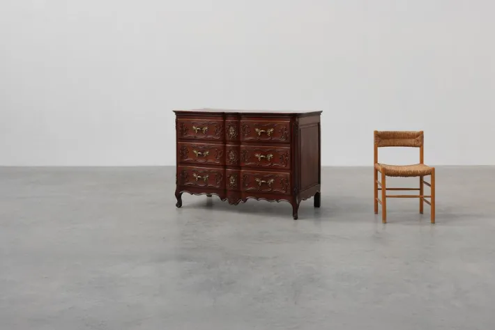 Pamono French Louis XV Style Hand-Crafted Oak Chest of Drawers, 18th Century Best