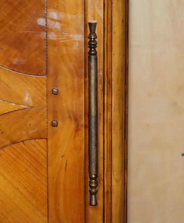 Pamono French Louis XVI Parquetry Burr Walnut Panelled Wardrobe Best