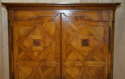 Pamono French Louis XVI Parquetry Burr Walnut Panelled Wardrobe Best
