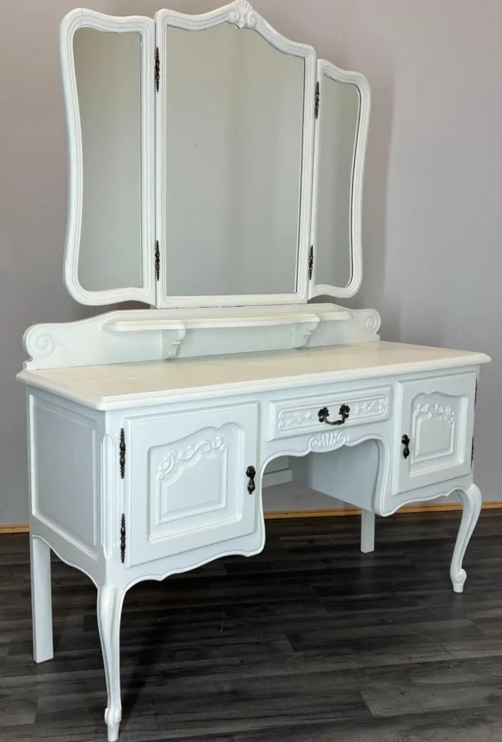 Pamono French Louis XVI Style Carved Dressing Table