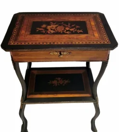 Pamono French Napoleon III Style Dressing Table with Mirror and Faux Drawer, 1850s Clearance