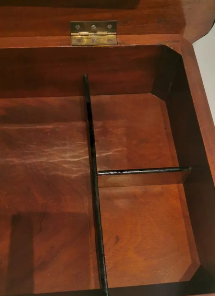 Pamono French Napoleon III Style Dressing Table with Mirror and Faux Drawer, 1850s Clearance