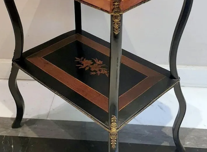 Pamono French Napoleon III Style Dressing Table with Mirror and Faux Drawer, 1850s Clearance