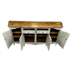 Pamono French Oak Breakfront Buffet, Early 20th Century
