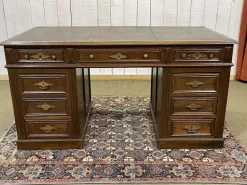 Pamono French Oak Pedestal Desk, Early 20th Century Online