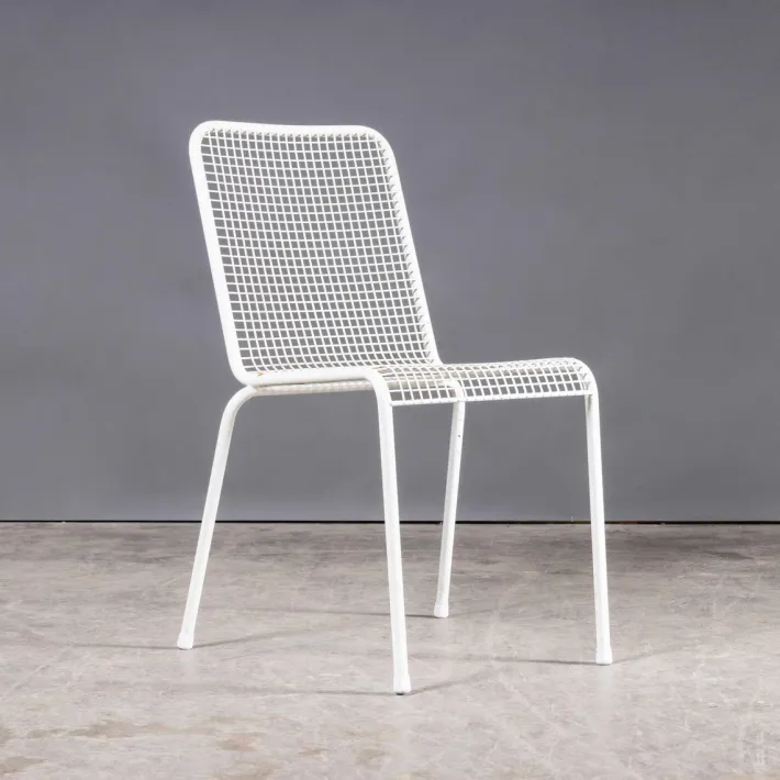 Pamono French Original Wire Mesh White Outdoor Dining Chair, 1970s Best