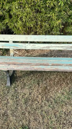 Pamono French Public Garden Bench, 1950s