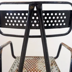 Pamono French Radar Garden Chairs in Metal attributed to René Malaval, Set of 2 Sale
