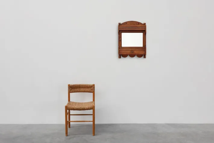 Pamono French Rustic Oak Mirrored Medicine Cabinet, 1900s Clearance