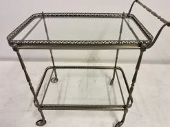 Pamono French Silvered Drinks Trolley, 1960s Best