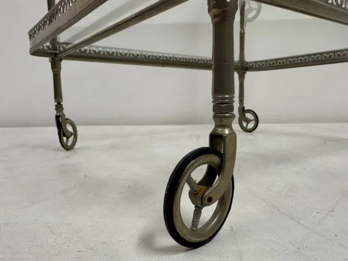 Pamono French Silvered Drinks Trolley, 1960s Best