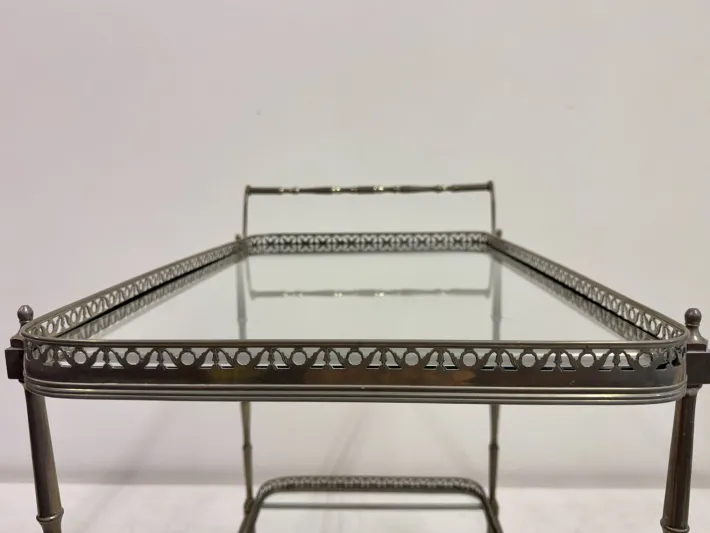 Pamono French Silvered Drinks Trolley, 1960s Best