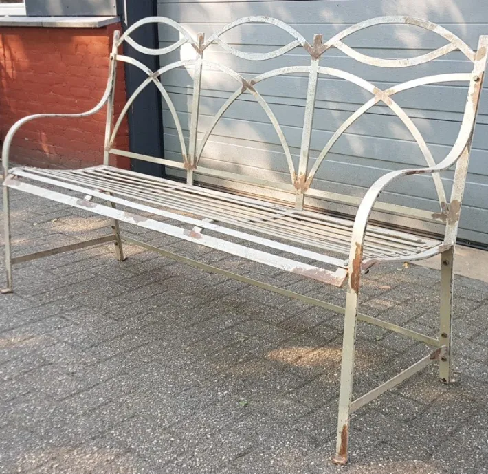 Pamono French Style Wrought Iron Garden Bench Discount