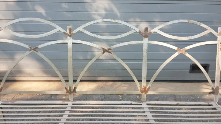 Pamono French Style Wrought Iron Garden Bench Discount