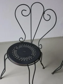 Pamono French Wrought Iron Garden Dining Set, 1950s, Set of 5 Outlet