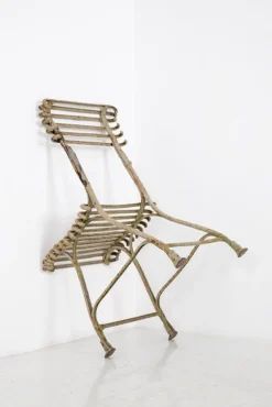 Pamono French Wrought Iron Garden Chair from Arras, 1900s Sale