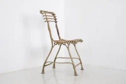 Pamono French Wrought Iron Garden Chair from Arras, 1900s Sale