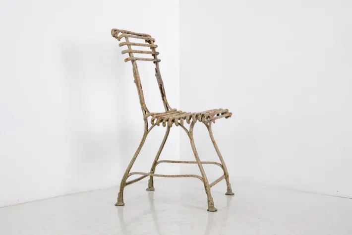 Pamono French Wrought Iron Garden Chair from Arras, 1900s Sale