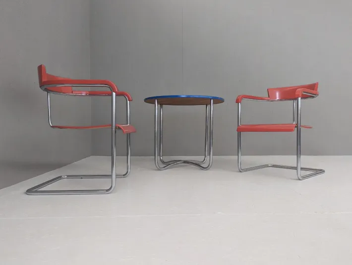 Pamono Functionalist Avant-Garde Seating Set by Jindřich Halabala for Up Závody, 1930s, Set of 3