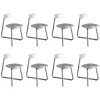 Pamono Galva Steel Outdoor Chairs by Atelier Thomas Serruys, Set of 8 New