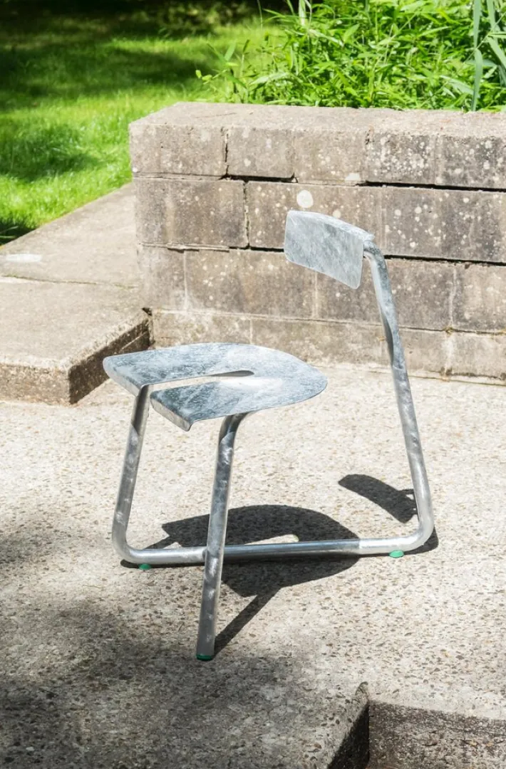 Pamono Galva Steel Outdoor Chairs by Atelier Thomas Serruys, Set of 8 New