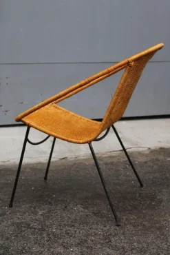 Pamono Garden Armchairs in Midollin & Metal Campo & Graffi Design attributed to Campo E Graffi, 1960s, Set of 4 New