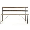Pamono Garden Bench in Iron and Weathered Wood New
