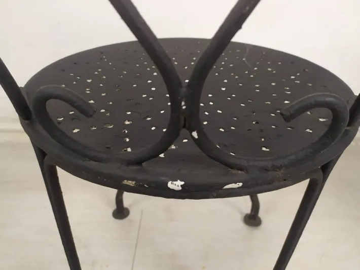 Pamono Garden Chairs in Black Iron, 1890s, Set of 4 Best