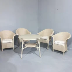 Pamono Garden Conservatory Table and Chairs by Lloyd Loom, Set of 5 Best