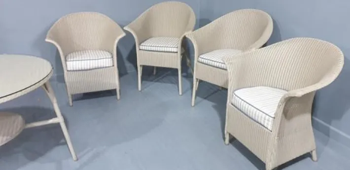 Pamono Garden Conservatory Table and Chairs by Lloyd Loom, Set of 5 Best