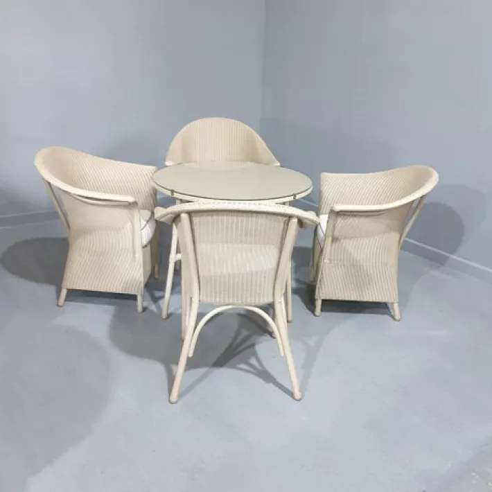 Pamono Garden Conservatory Table and Chairs by Lloyd Loom, Set of 5 Best