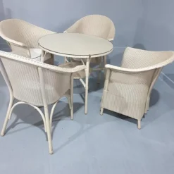 Pamono Garden Conservatory Table and Chairs by Lloyd Loom, Set of 5 Best