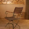Pamono Garden Folding Chair with Armrests