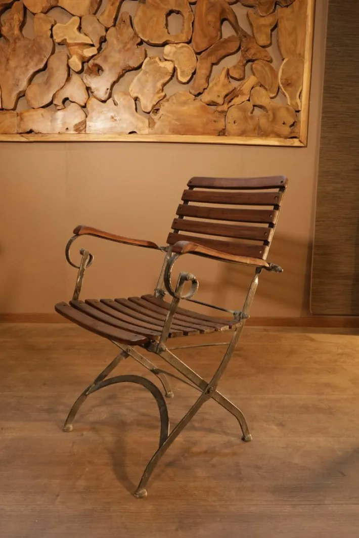 Pamono Garden Folding Chair with Armrests