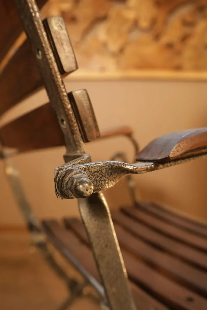 Pamono Garden Folding Chair with Armrests