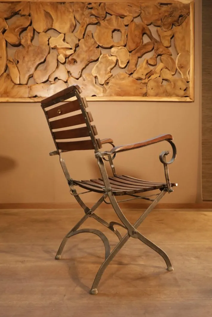 Pamono Garden Folding Chair with Armrests