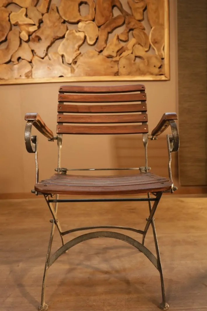 Pamono Garden Folding Chair with Armrests