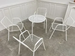 Pamono Garden Furniture in White Metal, 1970, Set of 5 Discount