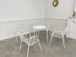 Pamono Garden Furniture in White Metal, 1970, Set of 5 Discount