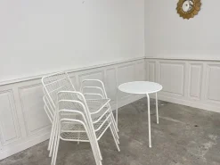 Pamono Garden Furniture in White Metal, 1970, Set of 5 Discount