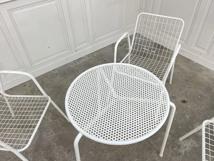 Pamono Garden Furniture in White Metal, 1970, Set of 5 Discount