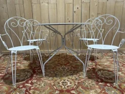 Pamono Garden Furniture in Wrought Iron, Set of 5 Online