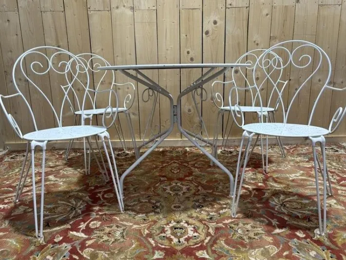Pamono Garden Furniture in Wrought Iron, Set of 5 Online