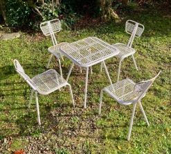 Pamono Garden Set attributed to René Malaval, 1950s, Set of 5
