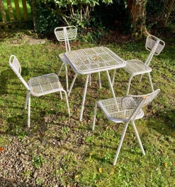 Pamono Garden Set attributed to René Malaval, 1950s, Set of 5