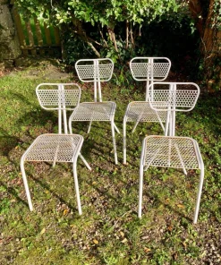 Pamono Garden Set attributed to René Malaval, 1950s, Set of 5