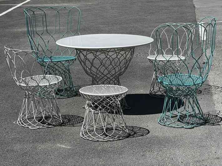 Pamono Garden Set Re-Trouvé Series in Twisted Steel by Patricia Urquiola for Emu, Set of 6 Best