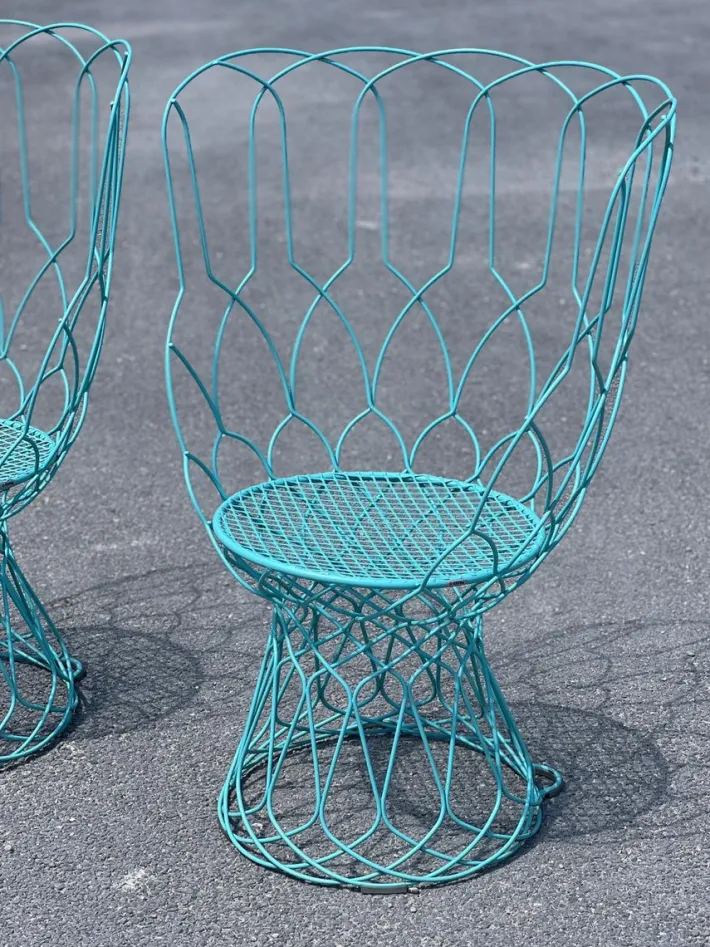 Pamono Garden Set Re-Trouvé Series in Twisted Steel by Patricia Urquiola for Emu, Set of 6 Best