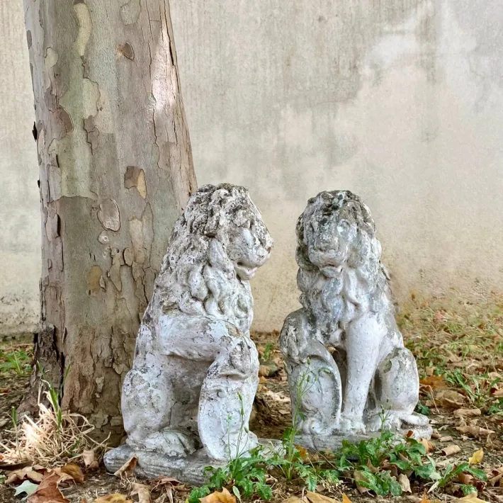 Pamono Garden Stone Lions, Set of 2 Online
